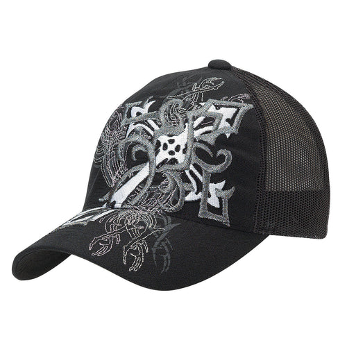 Black Fashion Cap with Cross