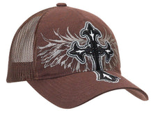 Load image into Gallery viewer, Ladies&#39; Embroidered Cross &amp; Wing Caps - Choose From 2 Colors!