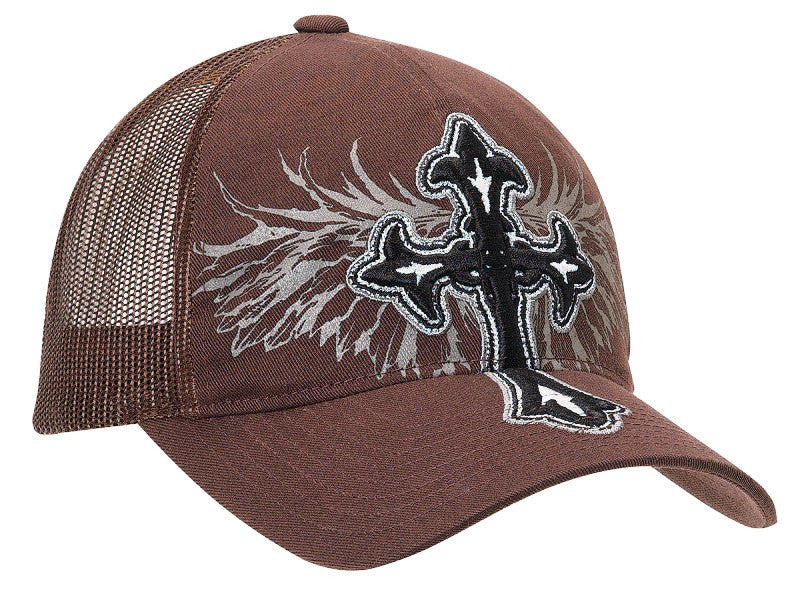 Ladies' Embroidered Cross & Wing Caps - Choose From 2 Colors!