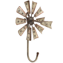 Load image into Gallery viewer, Windmill Metal Wall Decor With Hook