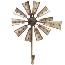 Load image into Gallery viewer, Windmill Metal Wall Decor With Hook