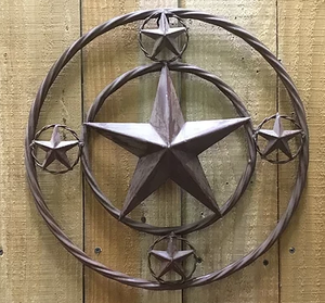 Cast Iron Brown Star with Ring of Stars