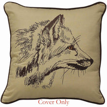 Load image into Gallery viewer, Embroidered Fox Accent Pillow Cover