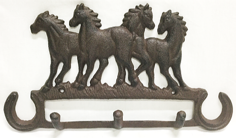 Cast Iron Four Horse Coat Hook