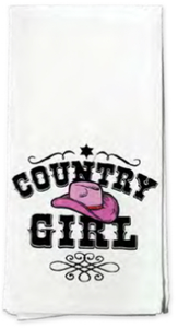 "Country Girl" Western Flour Sack Towel