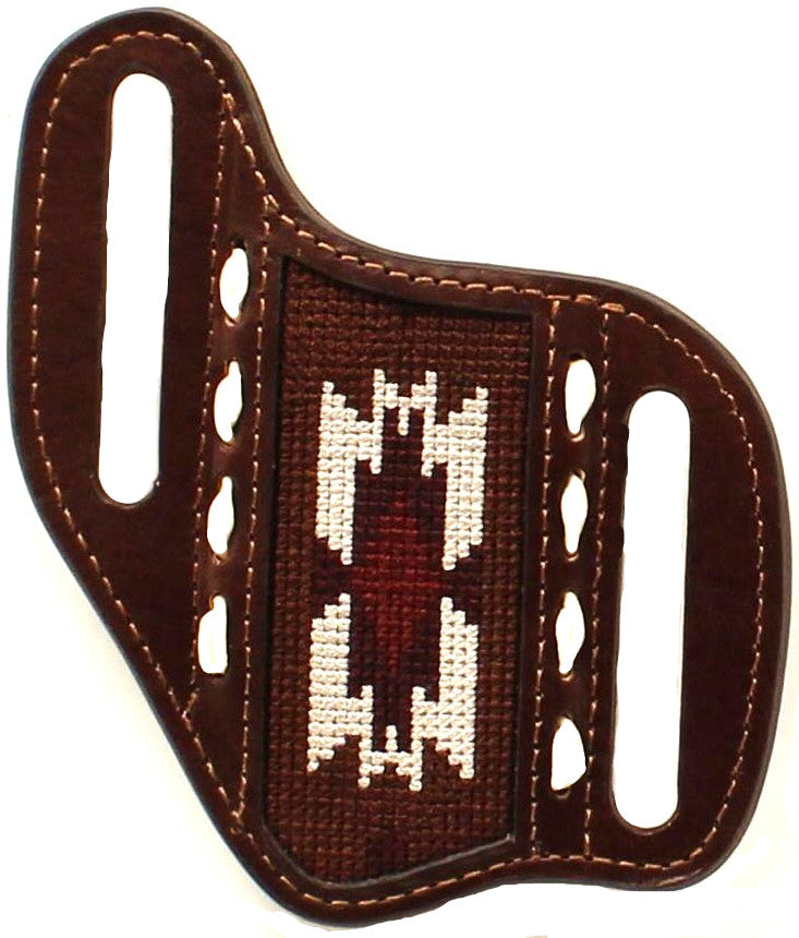 Southwest Knife Sheath with Buck Lacing - Brown