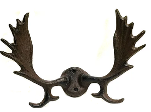 Moose Antler Rack Hooks Cast Iron