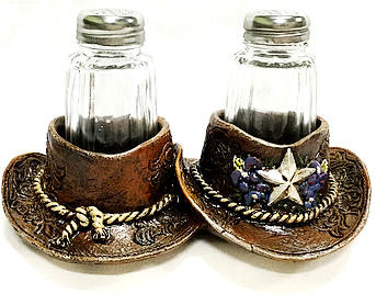 Western Cowboy Hat Salt and Pepper Set