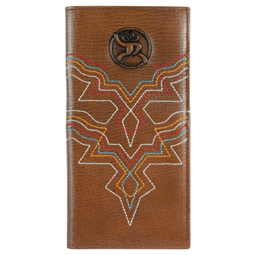Hooey Roughy Signature Rodeo Wallet with Multi-Color Stitching