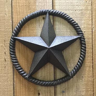 Cast Iron Rope with Star Wall Art