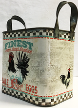 Load image into Gallery viewer, Rooster Tin Bucket with Handle