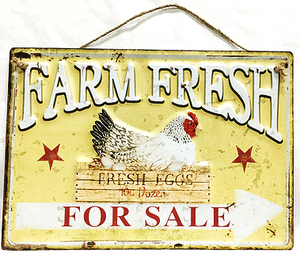 "Farm Fresh Eggs"  Tin Sign