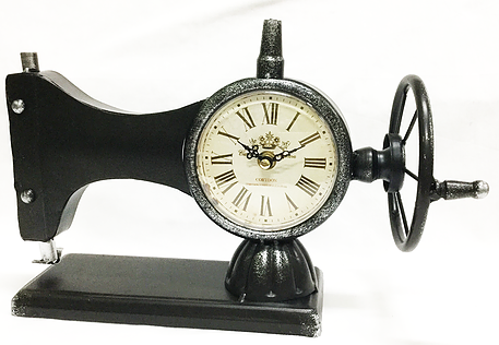 Metal Sewing Machine Clock
