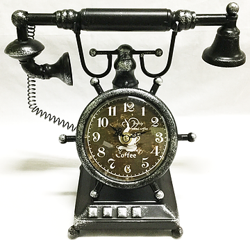 Metal Telephone Clock