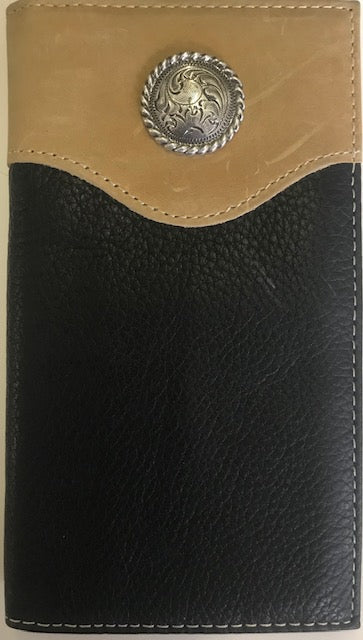 Western 2-Tone Leather Rodeo Wallet with Texas Star Concho – Wild West ...