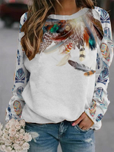 Load image into Gallery viewer, Western Aztec Feather Lightweight Sweatshirt