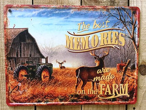 "Farm Memories" Tin Sign
