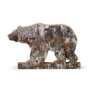 Wood Bear Silhouette Wall Art