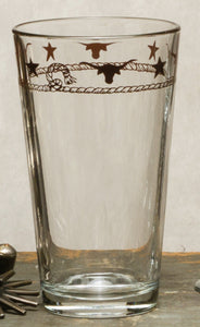 Clear 16 oz Western Water/Tea Glasses - Set of 4