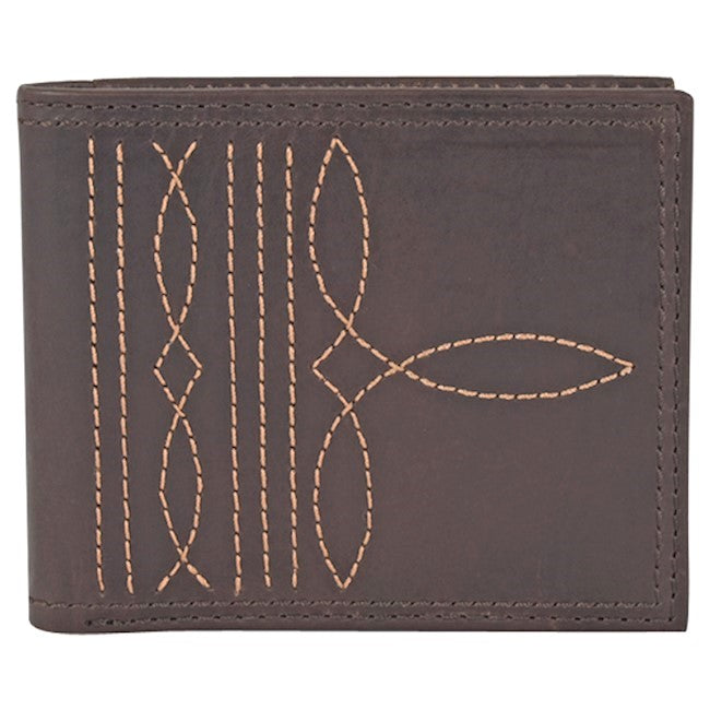 Justin Brown Bi-Fold Wallet with Boot Stitch