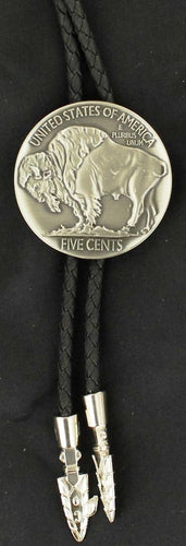 Buffalo Nickel Double S Adult Bolo Tie