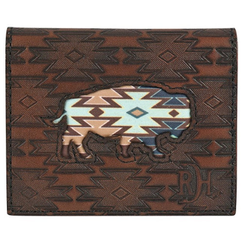 Buffalo Bi-Fold Wallet with Aztec Print