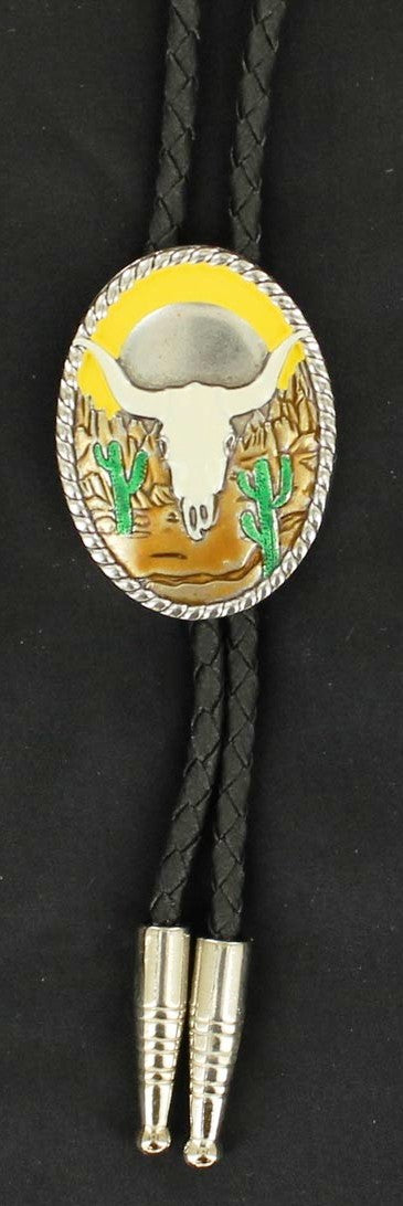 Painted Skull Bolo tie