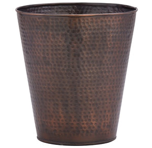 Hammered Copper Waste Basket