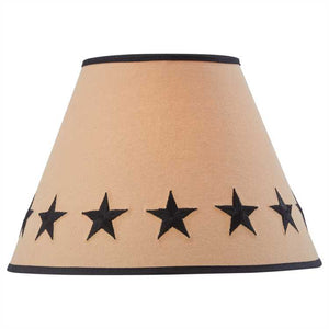 Black Star Embroidered Shade - 12"