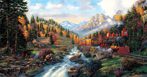 "Autumn Run" 500 Pc Train Jigsaw Puzzle