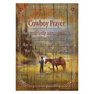 "Cowboy Prayer" Wood Sign