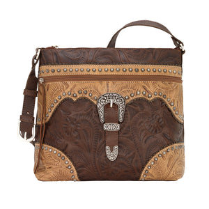 "Saddle Ridge" Zip-Top Shoulder Bag Collection - Choose From 4 Colors!
