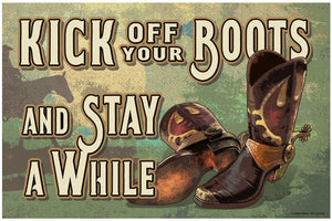 "Kick Off Your Boots" Western Door Mat