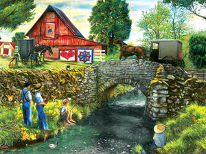 "Fishing Down by the Stream" 1000 Pc  Jigsaw Puzzle