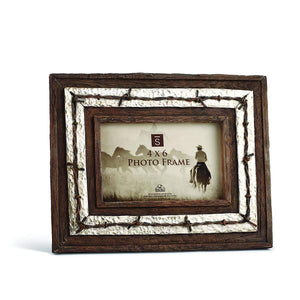 Western Barbed Wire Frame - 4" x 6"