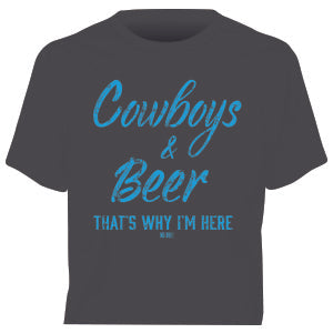 "Cowboys and Beer"  Western No Bull T-Shirt