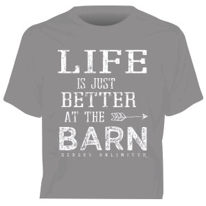 "At Barn" Horses Unlimited Western T-Shirt