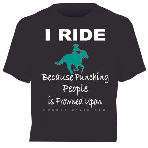 "Punching" Horses Unlimited Western T-Shirt