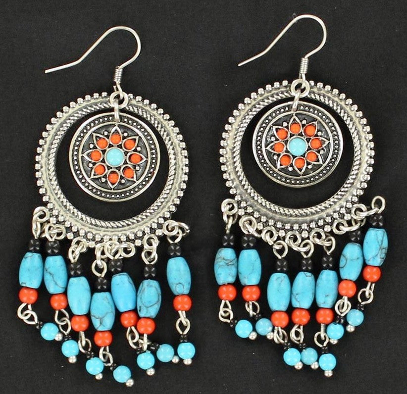 Aztec Style Dangle Earrings