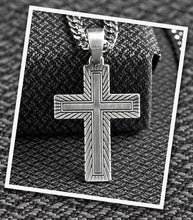 Load image into Gallery viewer, Men&#39;s Twister Gold &amp; Silver Cross Necklace