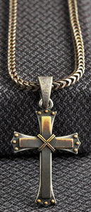 "Twister" Western Cross Necklace