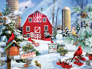 "A Snowy Day on the Farm" 1000 Pc  Jigsaw Puzzle