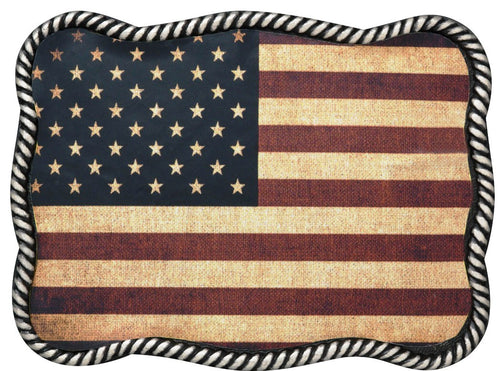 American Flag Belt Buckle by Nocona