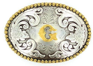 Choose Your Initial Oval Belt Buckle