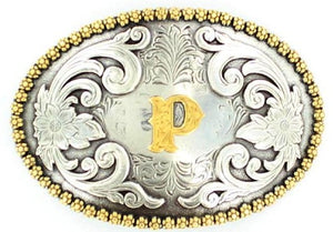 Choose Your Initial Oval Belt Buckle