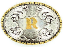 Load image into Gallery viewer, Choose Your Initial Oval Belt Buckle