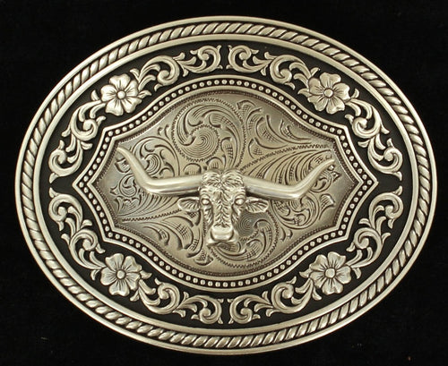 Longhorn Men's Oval Belt Buckle