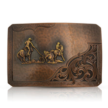 Load image into Gallery viewer, Rough Out with Team Roper Belt Buckle - Made in the USA!