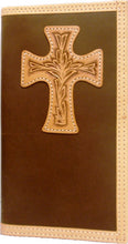 Load image into Gallery viewer, (3DB-WJB092) Western Brown Rodeo Wallet with Natural Cross by Justin
