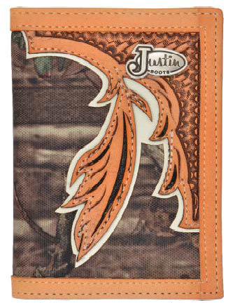 (3DB-WJB121) Camo Western Bi-Fold Wallet by Justin